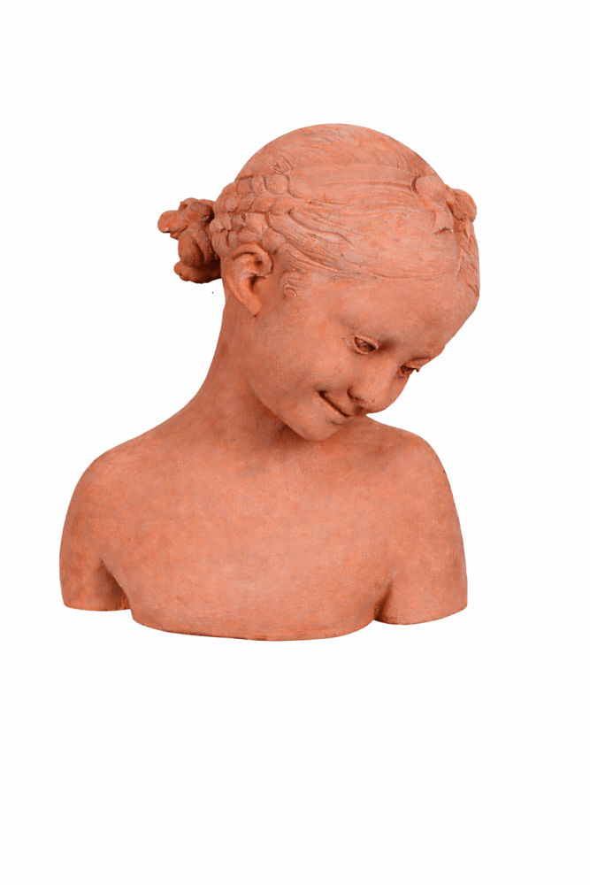 Preview: Buste Bambina en Terracotta Impruneta – Sculpture Classique
